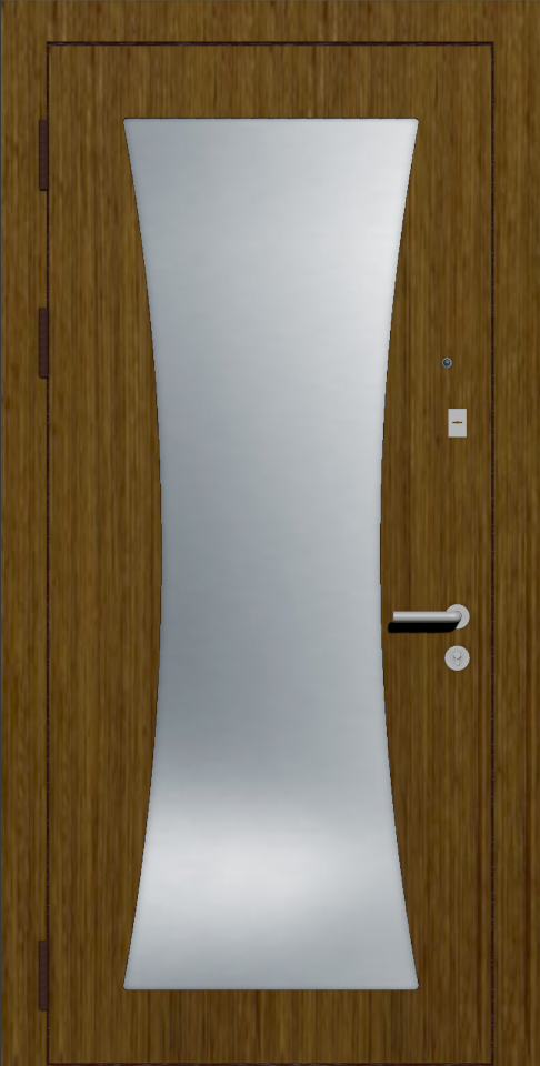 Входная дверь с зеркалом дуб рустик